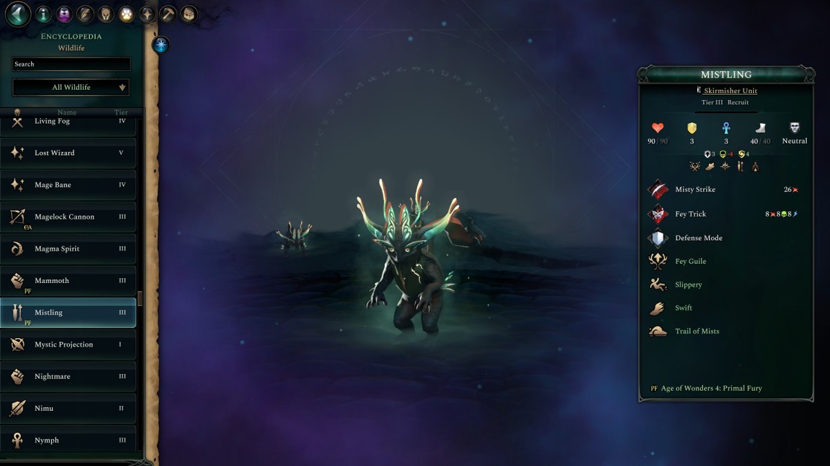 Age of Wonders 4 Primal Fury Mistling screenshot.